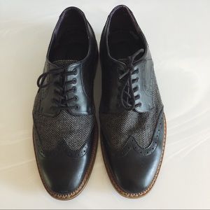 Men’s Bar III Monte Mix Media Wing-Tip Oxfords